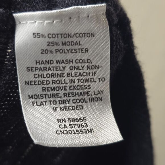 Caslon Women's Medium Charcoal Cotton Knit Stretch Sweater Dress‎ - Picture 13 of 14